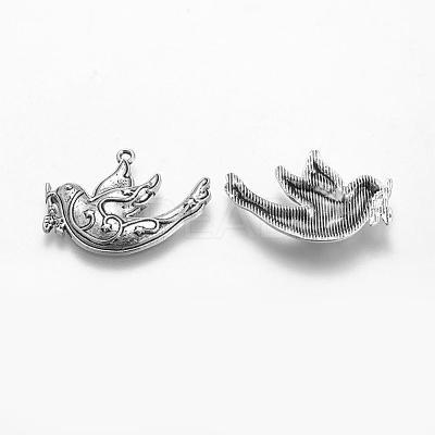 Tibetan Style Alloy Pendants TIBEP-GC128-AS-RS-1
