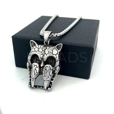 Vintage Punk Animal 304 Stainless Steel Pendant Necklaces KT0388-1