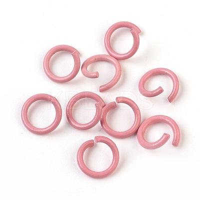 Spray Painted Iron Open Jump Rings IFIN-F149-F11-1