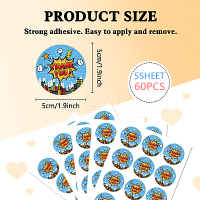 5 Sheets Round Dot PVC Waterproof Decorative Sticker Labels DIY-WH0481-38-1