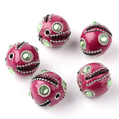 Handmade Indonesia Round Beads IPDL-I001-13AS-1
