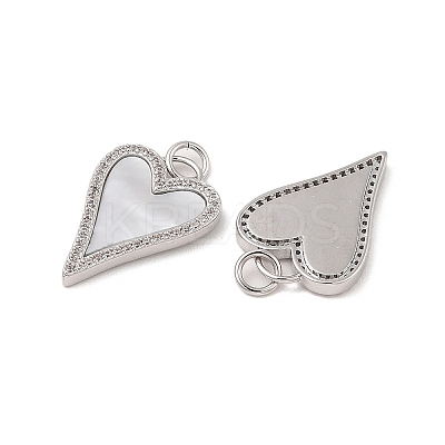 Brass Micro Pave Clear Cubic Zirconia Pendants KK-A207-03P-1