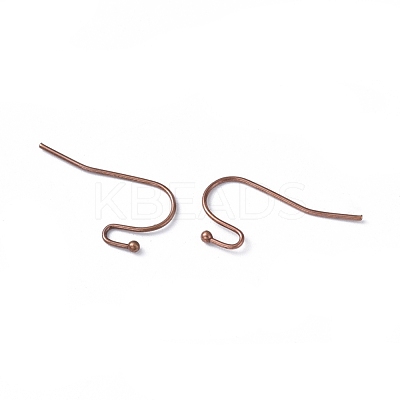 Brass Earring Hooks for Earring Designs KK-M142-01R-RS-1