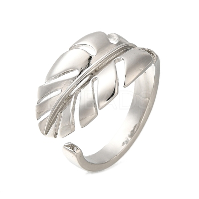 Rack Plating Brass Cuff Finger Rings for Women RJEW-C115-02P-1