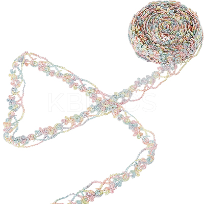 5 Yards Flower Polyester Lace Ribbon OCOR-GF0004-95B-1