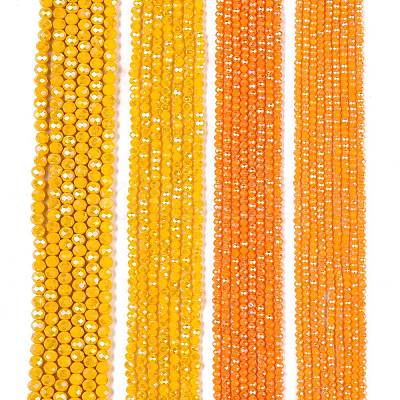 Electroplate Glass Beads Strands EGLA-A044-P3mm-B29-1
