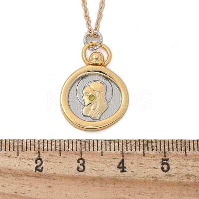 Brass Twelve Constellations Tarot Pendant Necklaces LS-NJEW-Q006-01H-G-1
