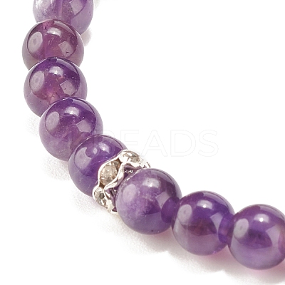 Natural Gemstone & Synthetic Hematite Braided Bead Bracelet for Women BJEW-JB08181-1