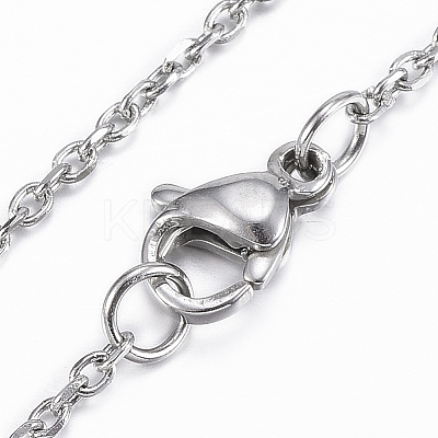 Non-Tarnish 304 Stainless Steel Cable Chains Necklaces LS-NJEW-L450-01P-1