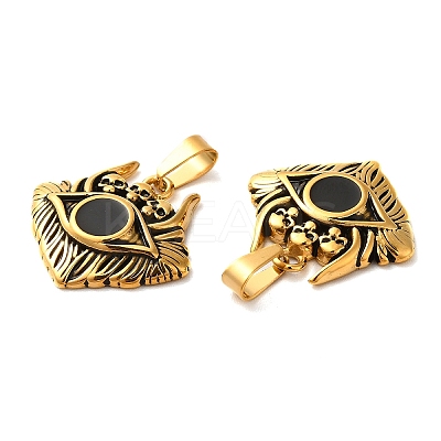 Ion Plating(IP) 304 Stainless Steel Enamel Pendants STAS-A080-27AG-1