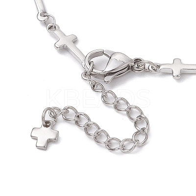 304 Stainless Steel Link Chains Bracelets for Women BJEW-JB11315-02-1