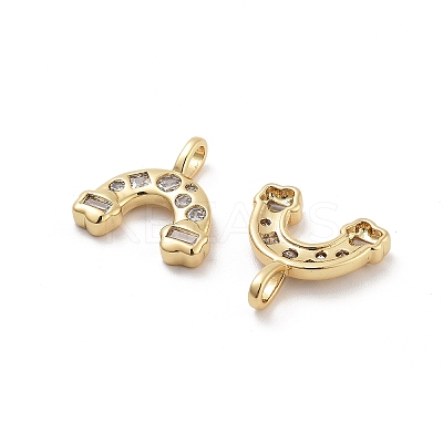 Rainbow Rack Plating Brass Micro Pave Cubic Zirconia Charms KK-G512-25G-01-1