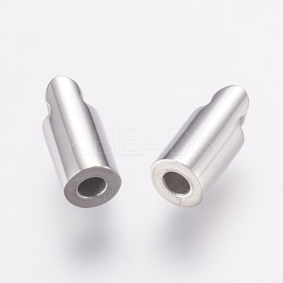 Tarnish Resistant 304 Stainless Steel Magnetic Clasps with Glue-in Ends STAS-E138-01P-1
