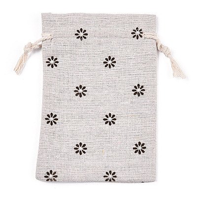 Polycotton(Polyester Cotton) Packing Pouches Drawstring Bags ABAG-T004-10x14-13-1