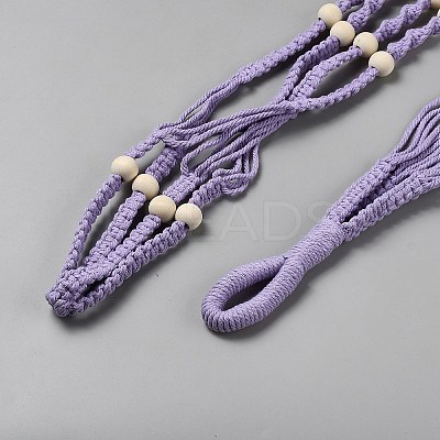 Cotton Crochet Macrame Hanging Planters AJEW-WH20042-17C-1