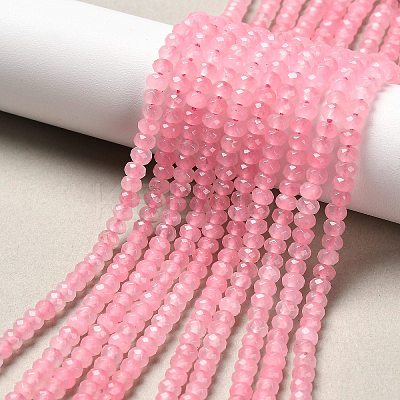 Dyed Natural Malaysia Jade Rondelle Beads Strands G-E316-2x4mm-32-1