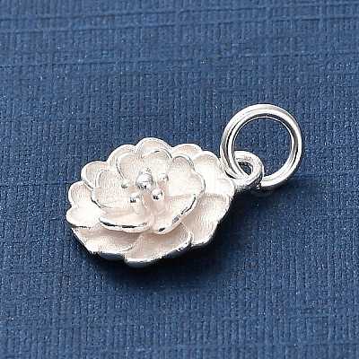 925 Sterling Silver Lotus Flower Charms STER-U009-01S-02-1