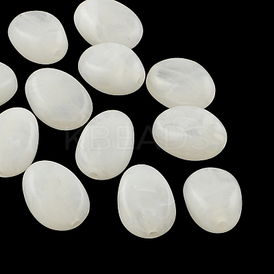 Oval Imitation Gemstone Acrylic Beads OACR-R052-19-1