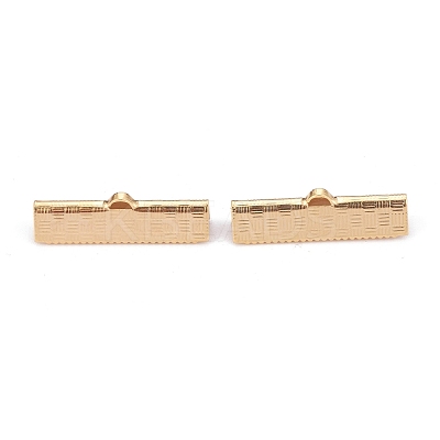 304 Stainless Steel Ribbon Crimp Ends STAS-P249-29A-G-1