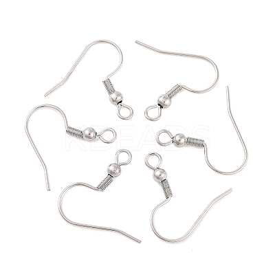 Tarnish Resistant Earrings Findings Original Color 304 Stainless Steel Earring Hooks X-STAS-H011-1