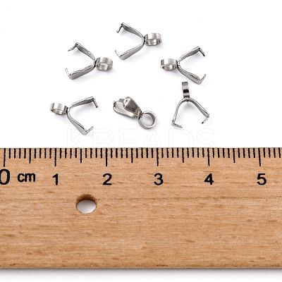 Tarnish Resistant 201 Stainless Steel Pinch Bails STAS-E076-09-1