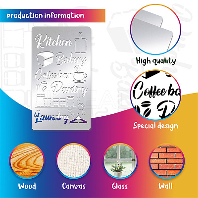 Stainless Steel Cutting Dies Stencils DIY-WH0242-211-1