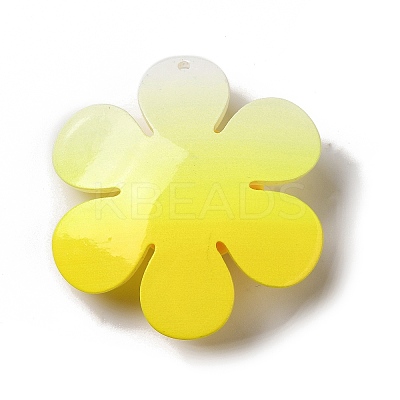 Acrylic Big Pendants with Glitter Powder LS-MACR-M023-03A-1