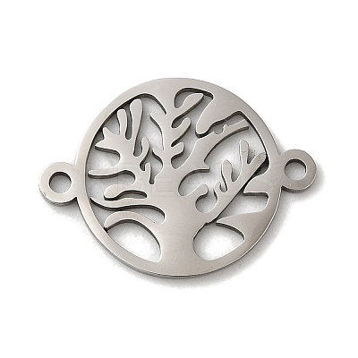 Tarnish Resistant 304 Stainless Steel Connector Charms STAS-D013-02E-P-1