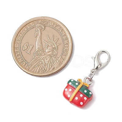 Christmas Resin Pendant Decorations HJEW-JM04299-1