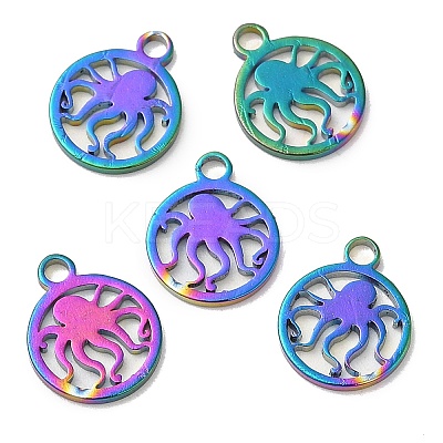 Ion Plating(IP) 304 Stainless Steel Charms STAS-L020-001RC-1