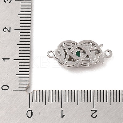 Brass Micro Pave Clear Cubic Zirconia Shell Hook and S-Hook Clasps KK-S388-27P-1