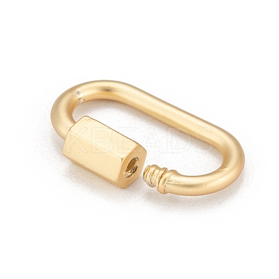 Brass Screw Carabiner Lock Charms ZIRC-G160-11G-1