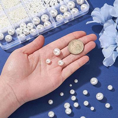 About 1173pcs ABS Plastic Imitation Pearl Beads KY-CJ0001-96-1