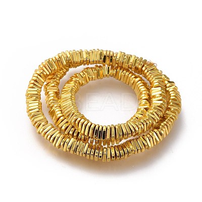Electroplated Non-magnetic Synthetic Hematite Beads Strands G-M359-05G-1