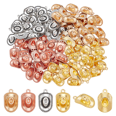 100Pcs 4 Colors Alloy Pendants FIND-PH0024-04-1