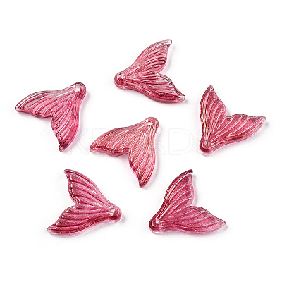 Transparent Spray Painted Glass Pendants X-GLAA-S190-009A-06-1