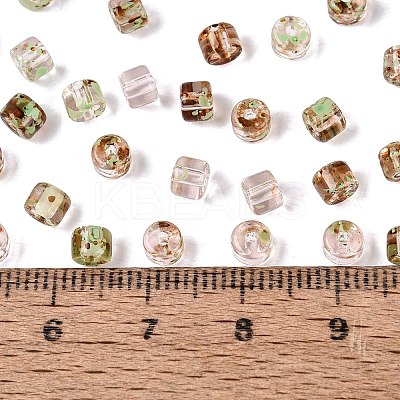 Transparent Colours Picasso Glass Beads SEED-Q039-05A-C04-1