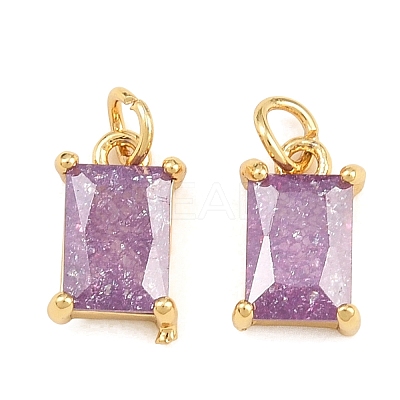 Brass & Glass Pendants KK-Q085-15G-04-1