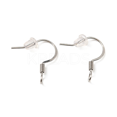 Tarnish Resistant 316 Surgical Stainless Steel French Hooks with Coil STAS-E163-58P-1
