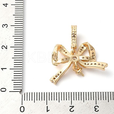 Brass with Cubic Zirconia Bead Cap Bails KK-G503-25G-1