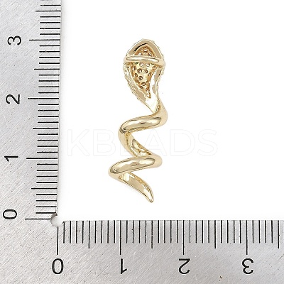Brass Micro Pave Cubic Zirconia Pendants KK-F921-06G-1