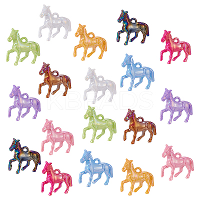 18Pcs 9 Colors Opaque Acrylic Pendants SACR-WR0001-05-1