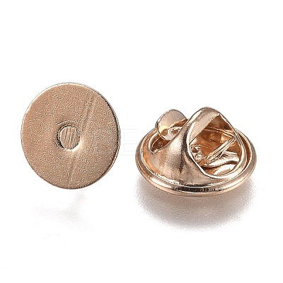 Brass Butterfly Clutches Pin Backs KK-Z003-01LG-1