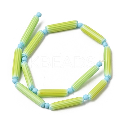 Handmade Lampwork Chevron Beads LAMP-Z019-01-15-1