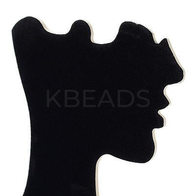 Cardboard Covered with Velvet Necklace & Earring Display Stands ODIS-Q041-04A-01-1