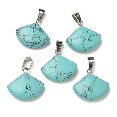 Synthetic Turquoise Pendants G-Z067-05P-10-1