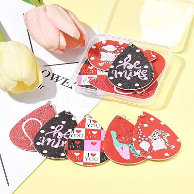 10Pcs 5 Colors PU Leather Big Pendants FIND-FS0003-75-1