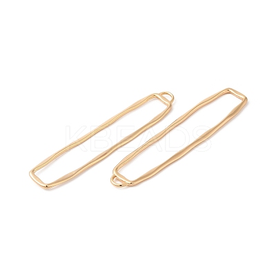 Brass Open Back Bezel Big Pendants KK-O144-29G-1