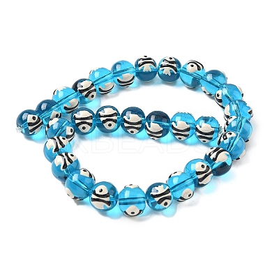 Ocean Theme Handmade Glass Enamel Beads LAMP-D304-02J-1