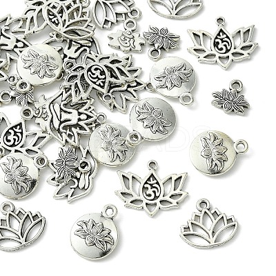35Pcs 5 Styles Tibetan Style Alloy Pendants FIND-YW0005-32-1